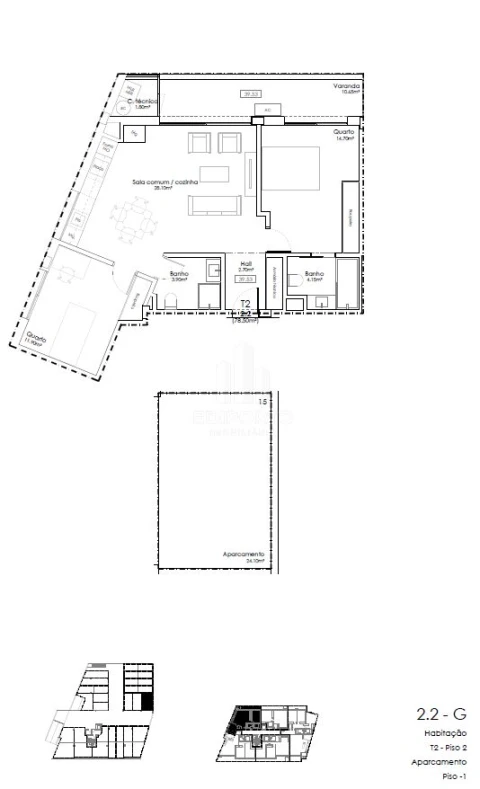 Apartamento T2 para Venda em Valadares