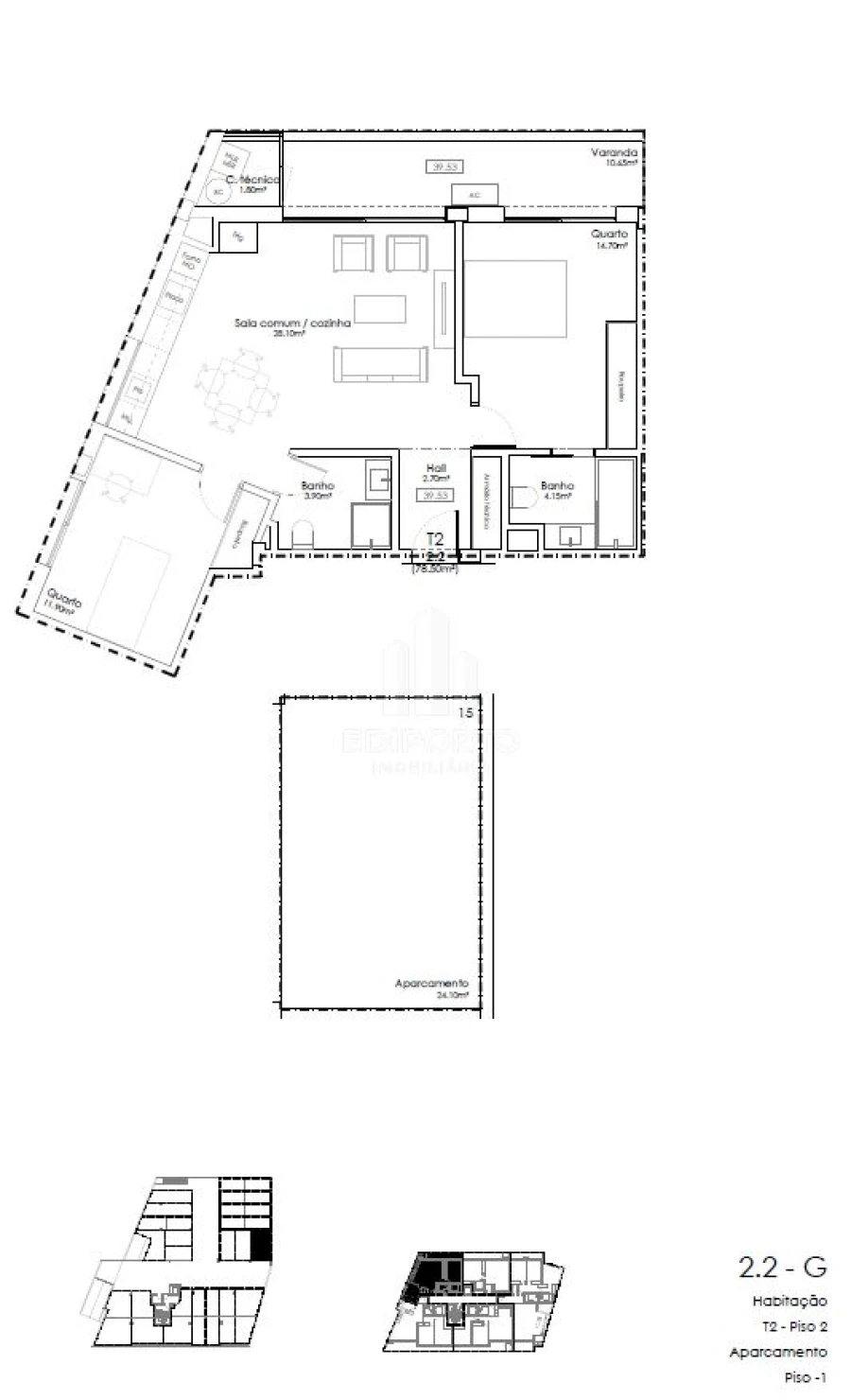 Apartamento T2 para Venda em Valadares Foto 7