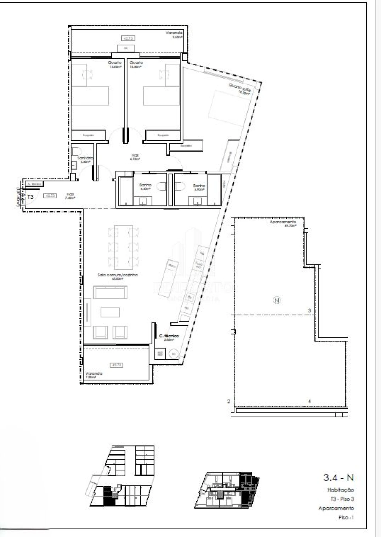 Apartamento T3 para Venda em Valadares Foto 2