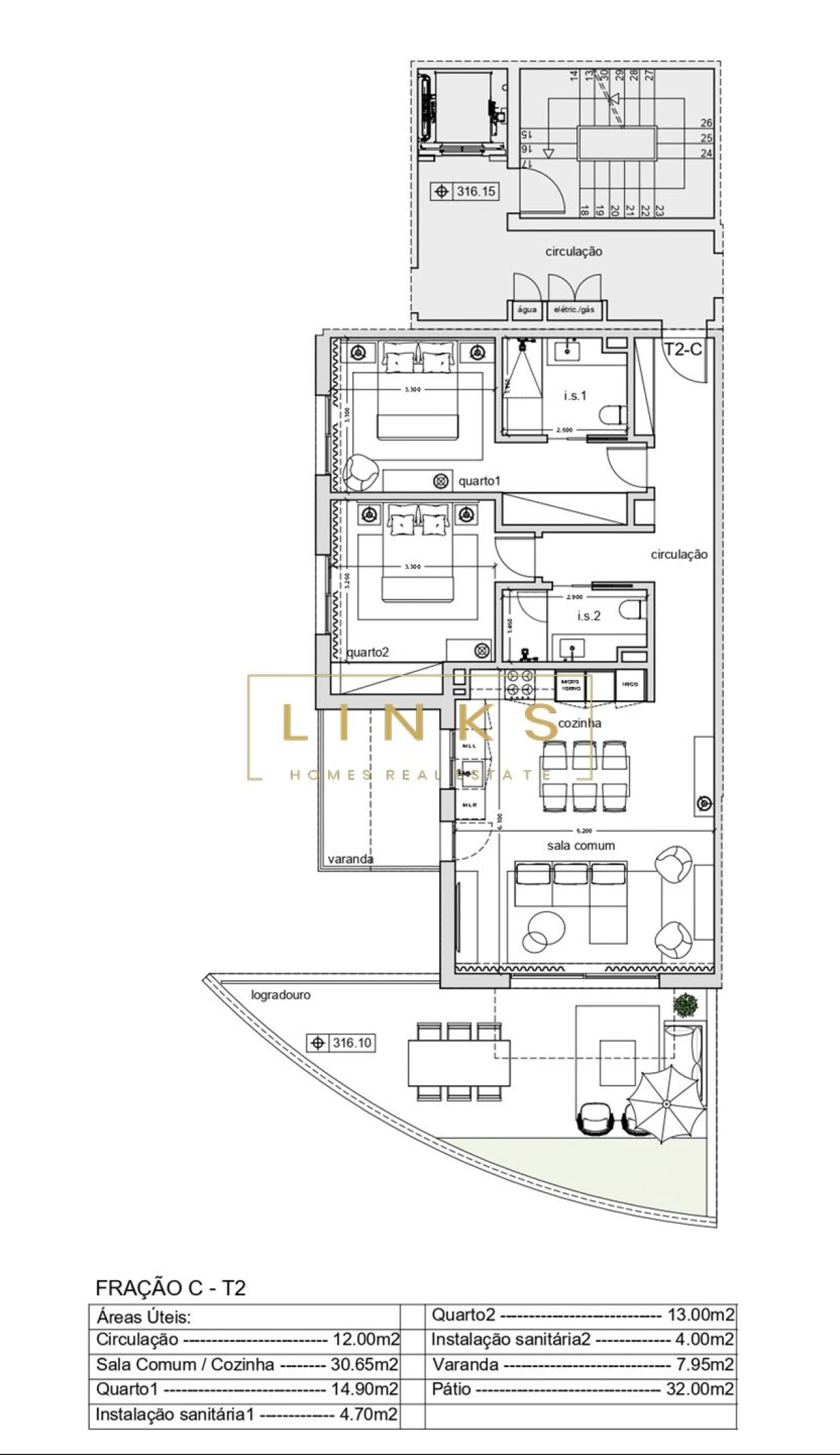 Apartamento T2 para Venda em Santo Antonio Foto 8