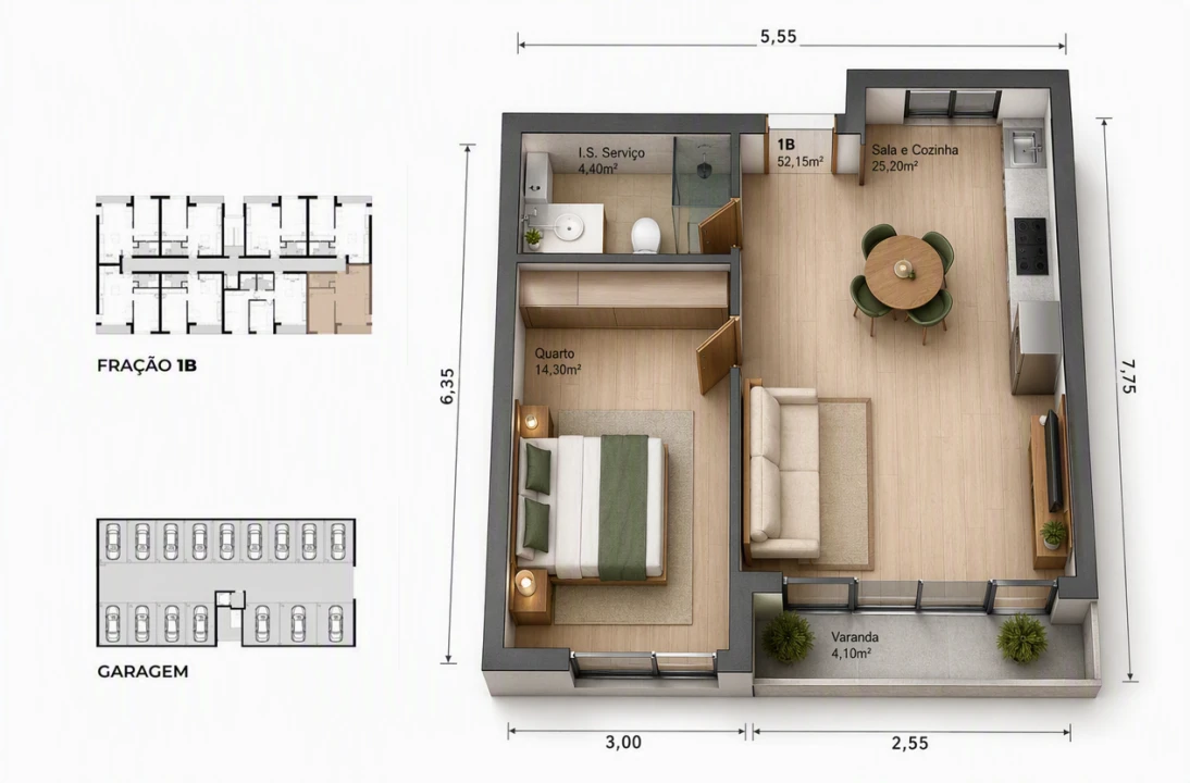 Apartamento T1 para Venda em Ancora Foto 10