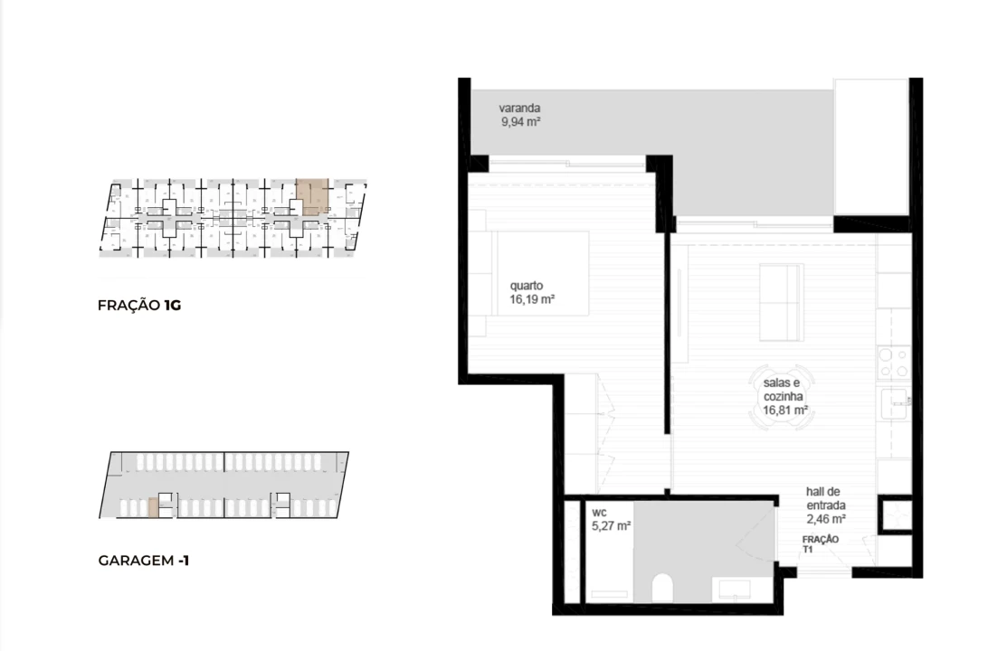 Apartamento T1 para Venda em Vila Nova de Cerveira e Lovelhe Planta 3