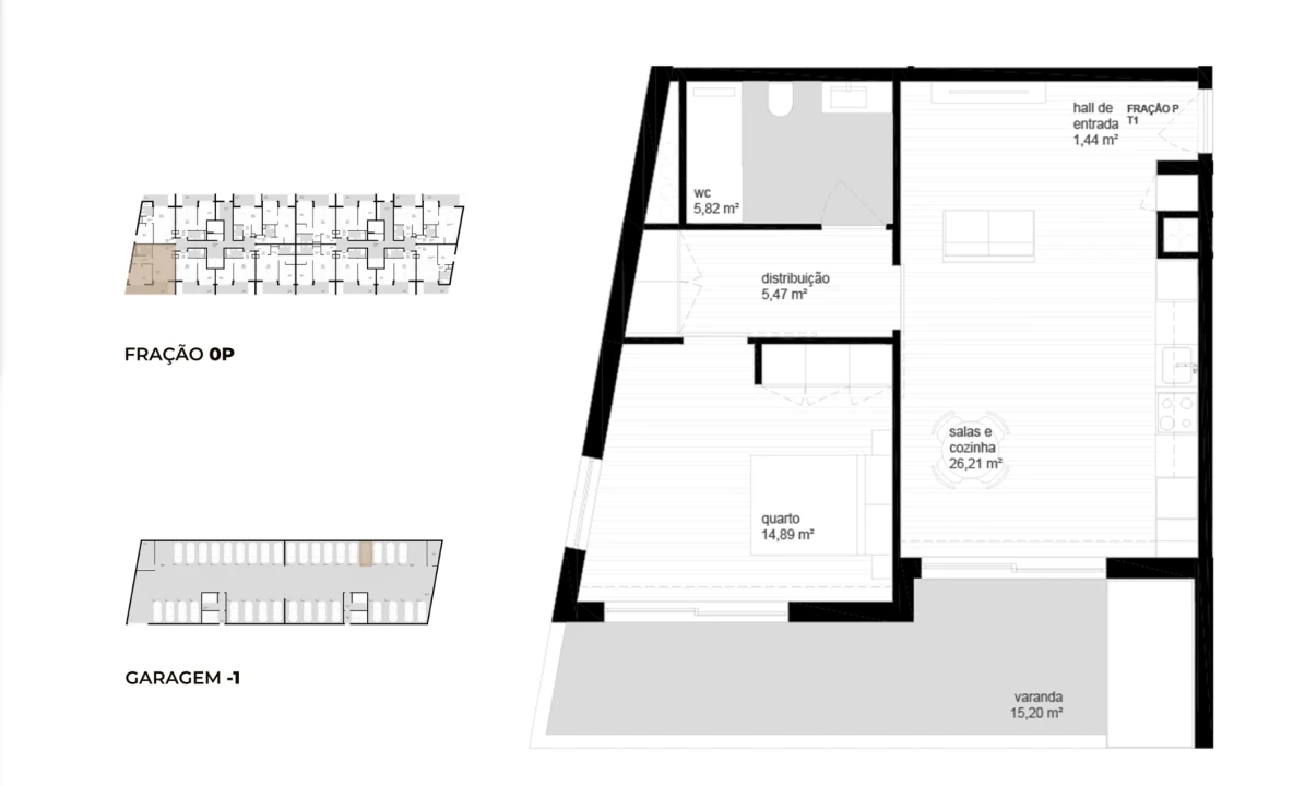 Apartamento T1 para Venda em Vila Nova de Cerveira e Lovelhe Planta 3