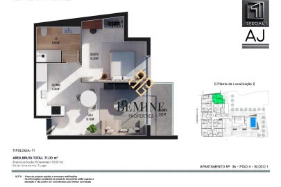 Apartamento T1 para Venda em Ribeira Brava