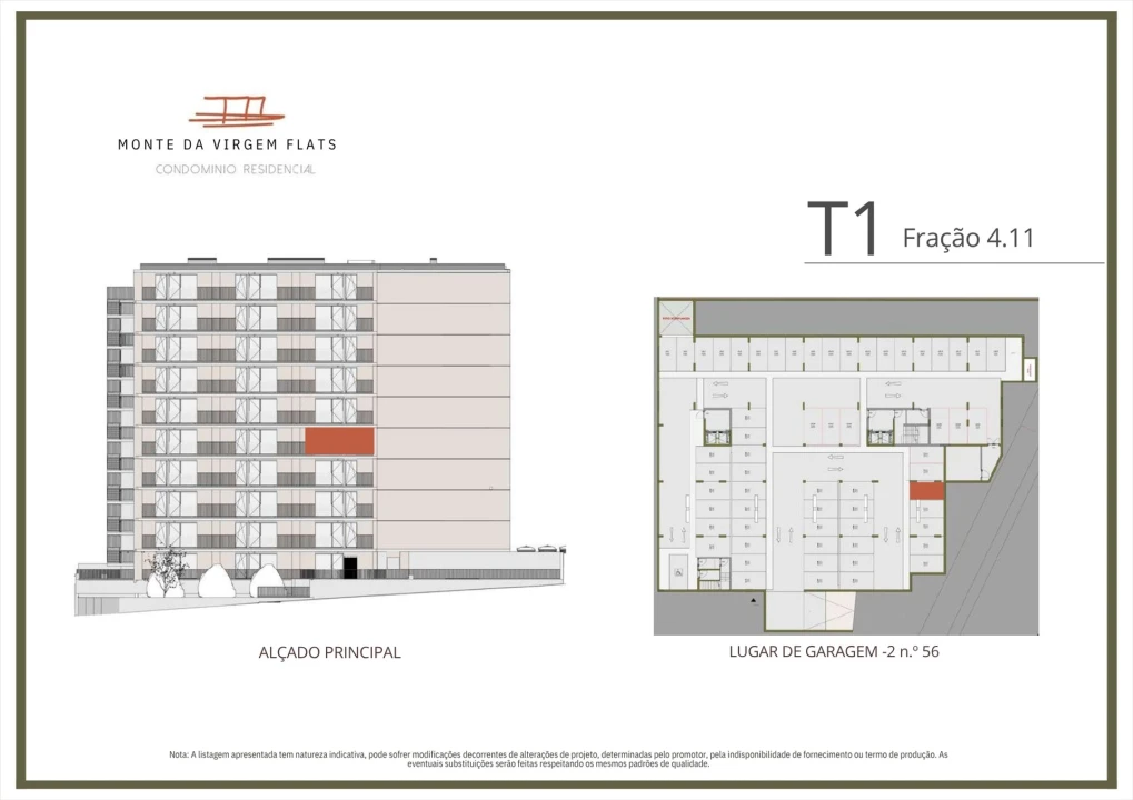 Apartamento T1 para Venda em Vilar de Andorinho Planta 2