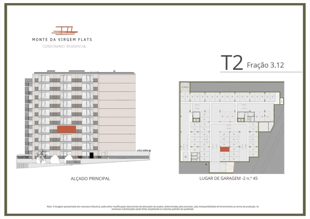 Apartamento T2 para Venda em Vilar de Andorinho Planta 2