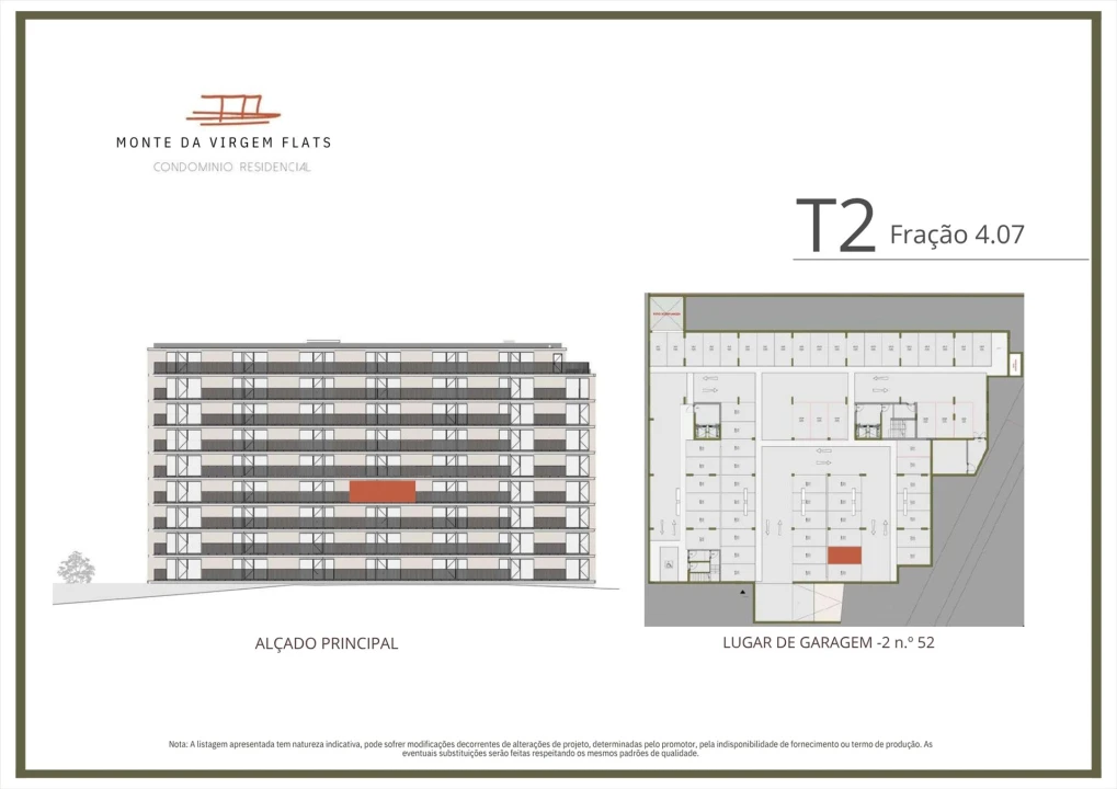 Apartamento T2 para Venda em Vilar de Andorinho Planta 2