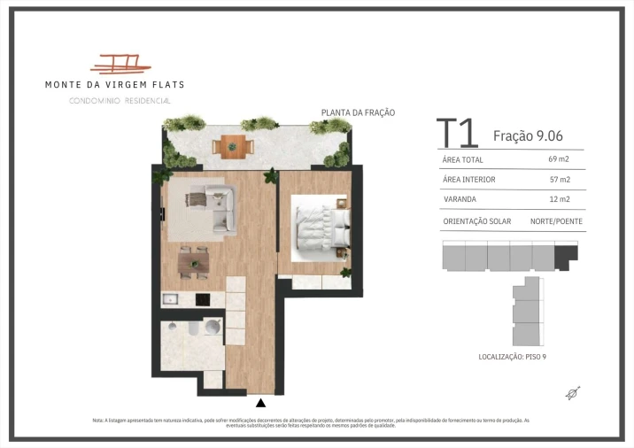 Apartamento T1 para Venda em Vilar de Andorinho Planta 2