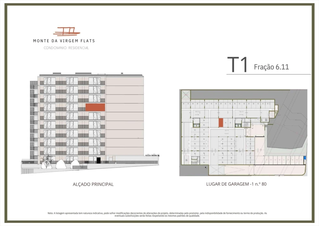 Apartamento T1 para Venda em Vilar de Andorinho Planta 2