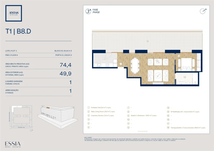 Apartamento T1 para Venda em Campanhã Planta 1