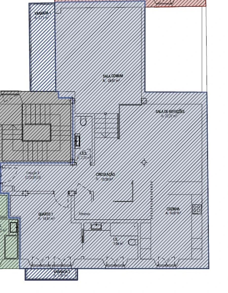 Apartamento T3 para Venda em Cascais e Estoril Planta 1