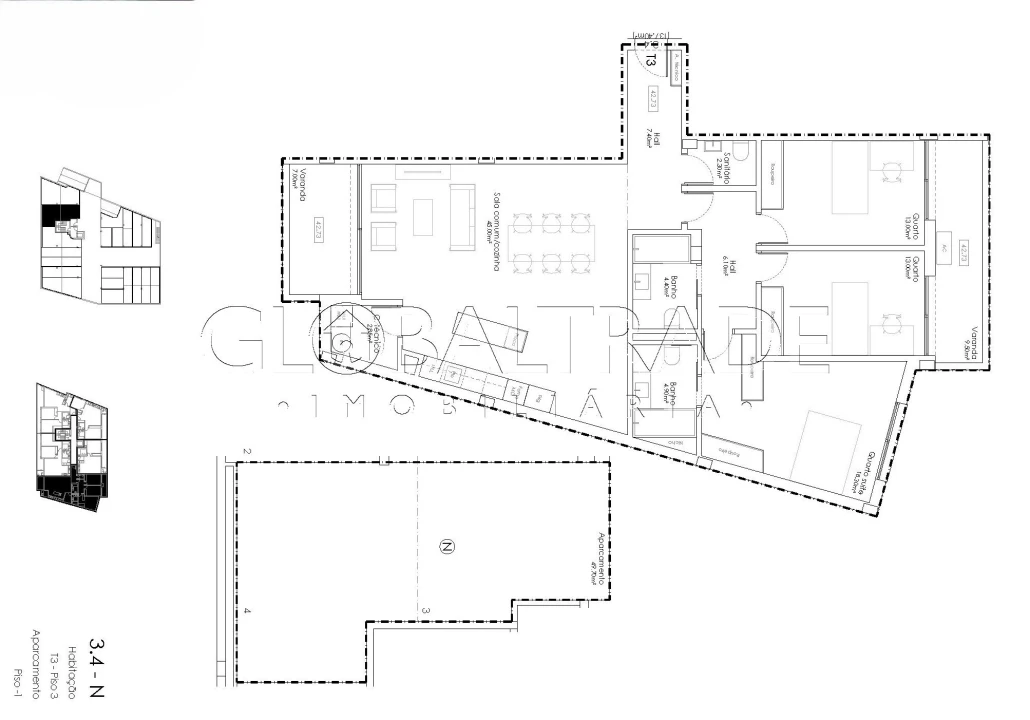 Apartamento T3 para Venda em Gulpilhares e Valadares Foto 14