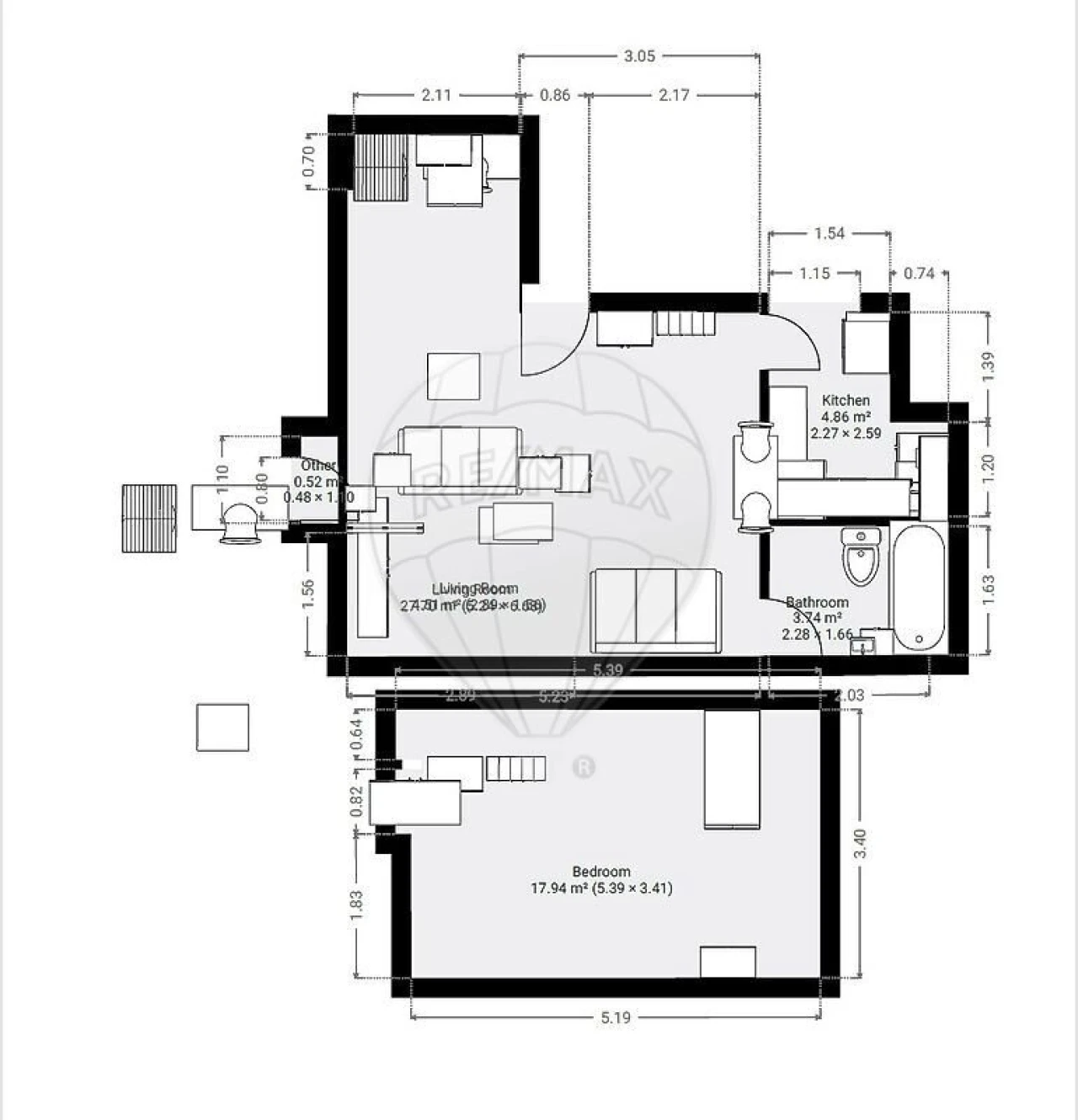 Apartamento T1 para Venda em Misericórdia Foto 20