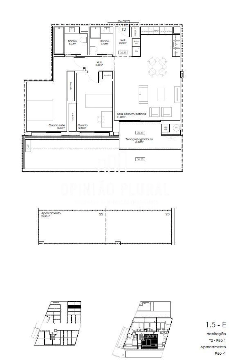 Apartamento T2 para Venda em Gulpilhares e Valadares Foto 14