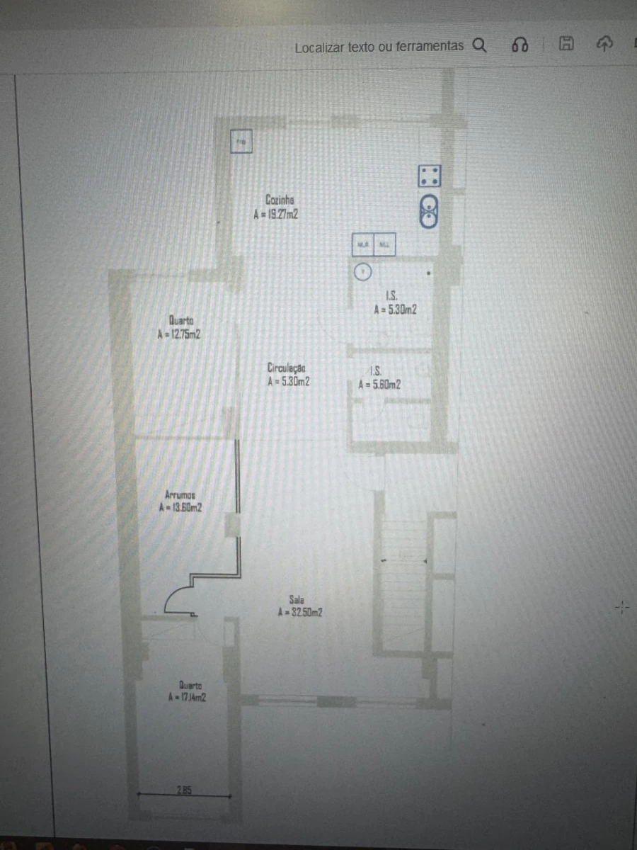 Apartamento T3 para Arrendamento em Castelo Branco Planta 1