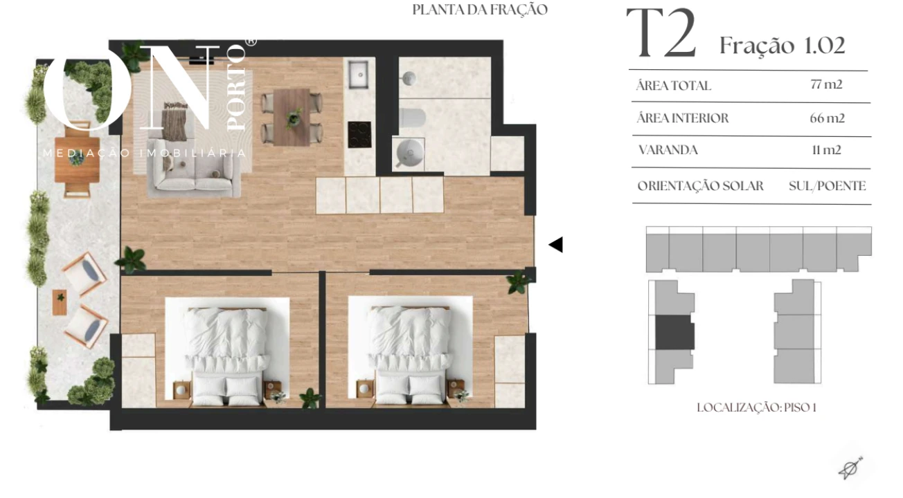 Apartamento T2 para Venda em Vilar de Andorinho Foto 8