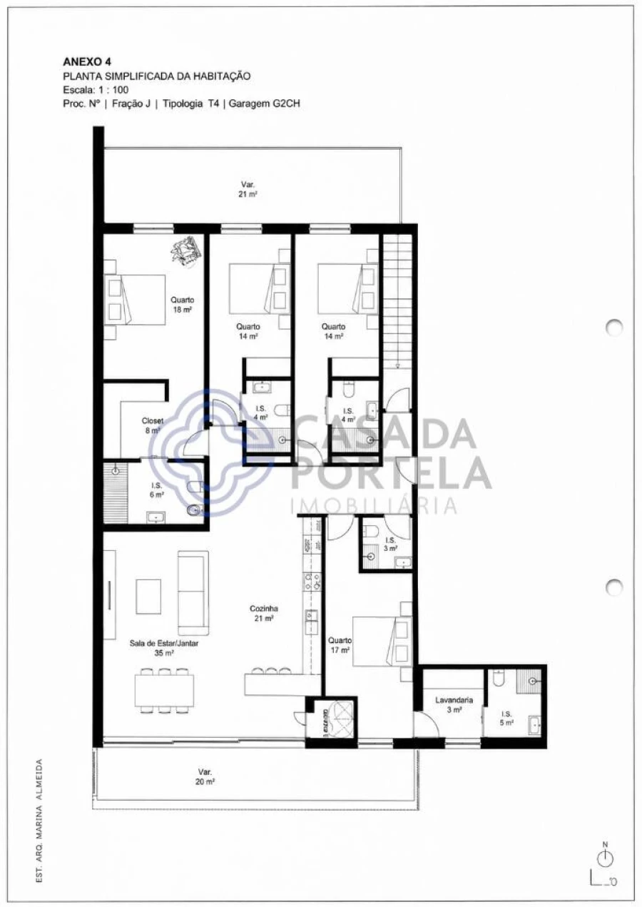 Apartamento T4 para Venda em Olhão Foto 36