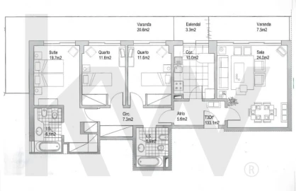 Apartamento T3 para Venda em Carcavelos e Parede