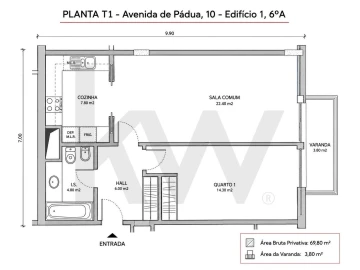 Apartamento T1 para Arrendamento em Olivais