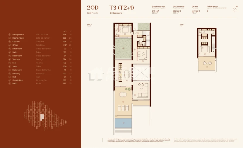 Apartamento T3 para Venda em Lagos (São Sebastião e Santa Maria) Planta 1