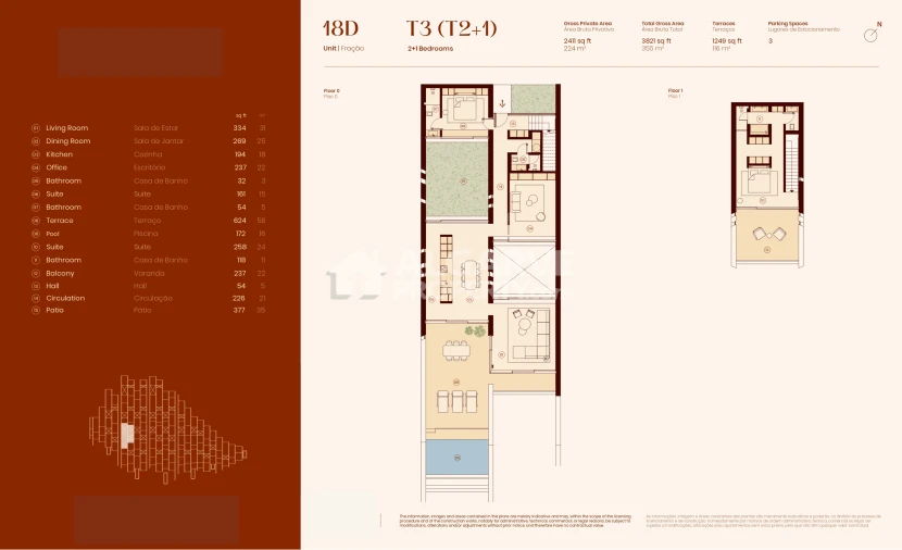Apartamento T3 para Venda em Lagos (São Sebastião e Santa Maria) Planta 1