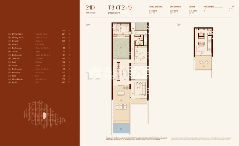 Apartamento T3 para Venda em Lagos (São Sebastião e Santa Maria) Planta 1