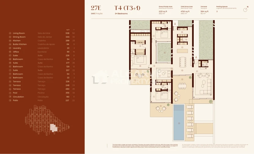 Apartamento T4 para Venda em Lagos (São Sebastião e Santa Maria) Planta 1