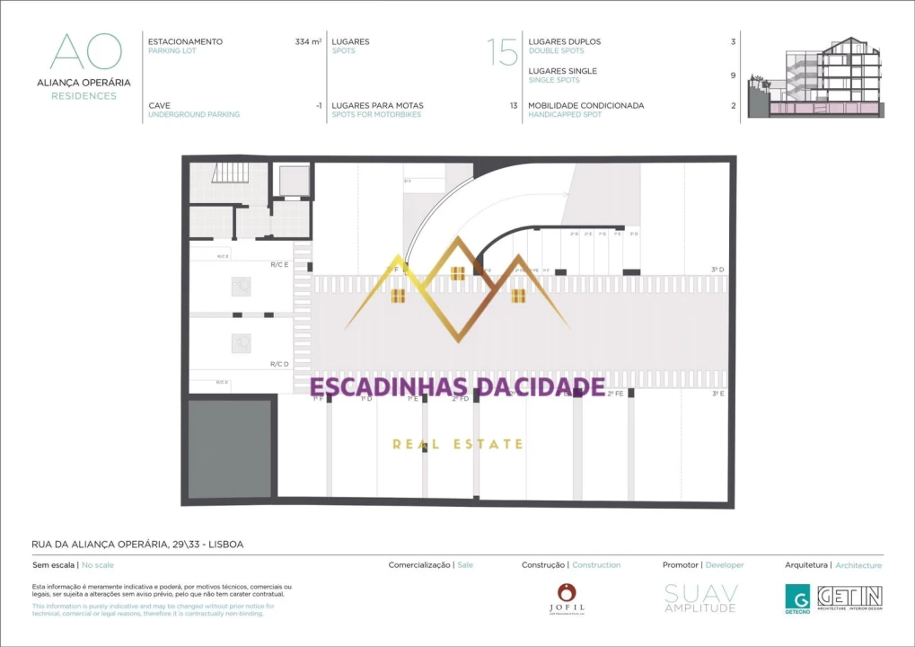 Apartamento T2 para Venda em Alcantara Planta 2