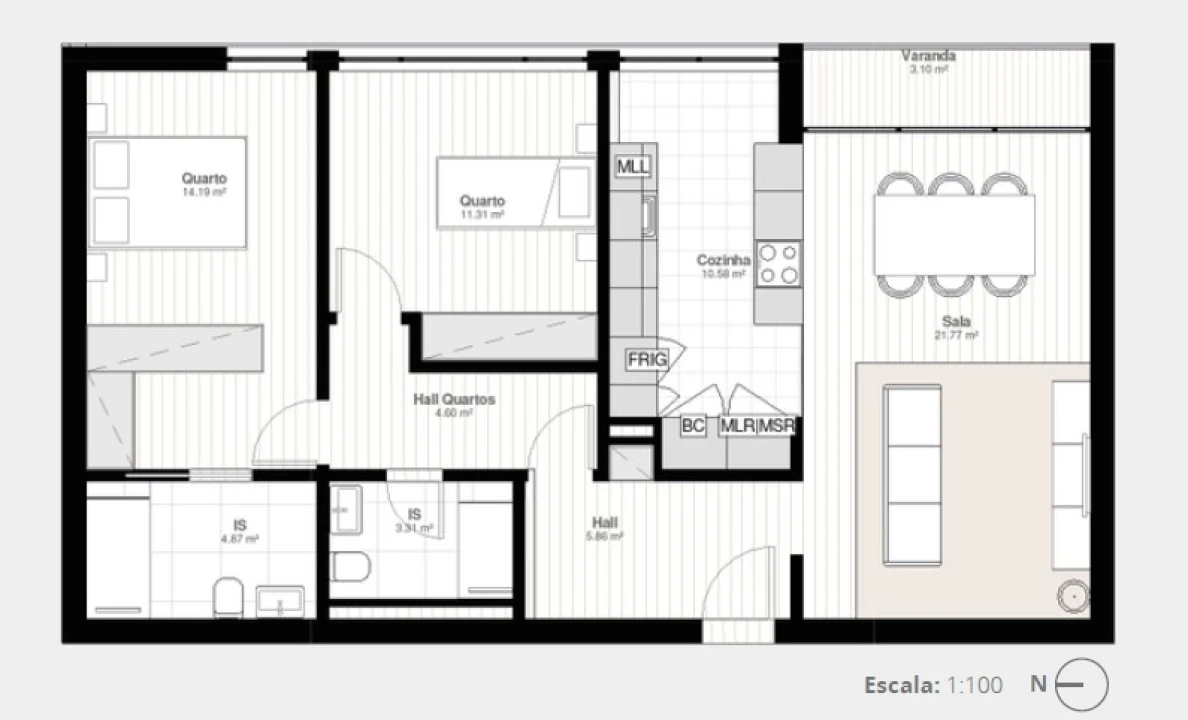 Apartamento T2 para Venda em Matosinhos e Leça da Palmeira Foto 9