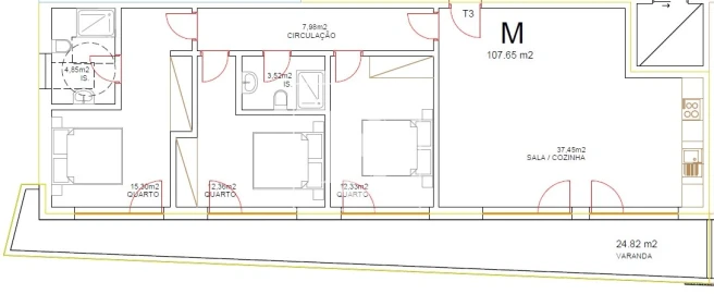 Apartamento T3 para Venda em Tondela e Nandufe