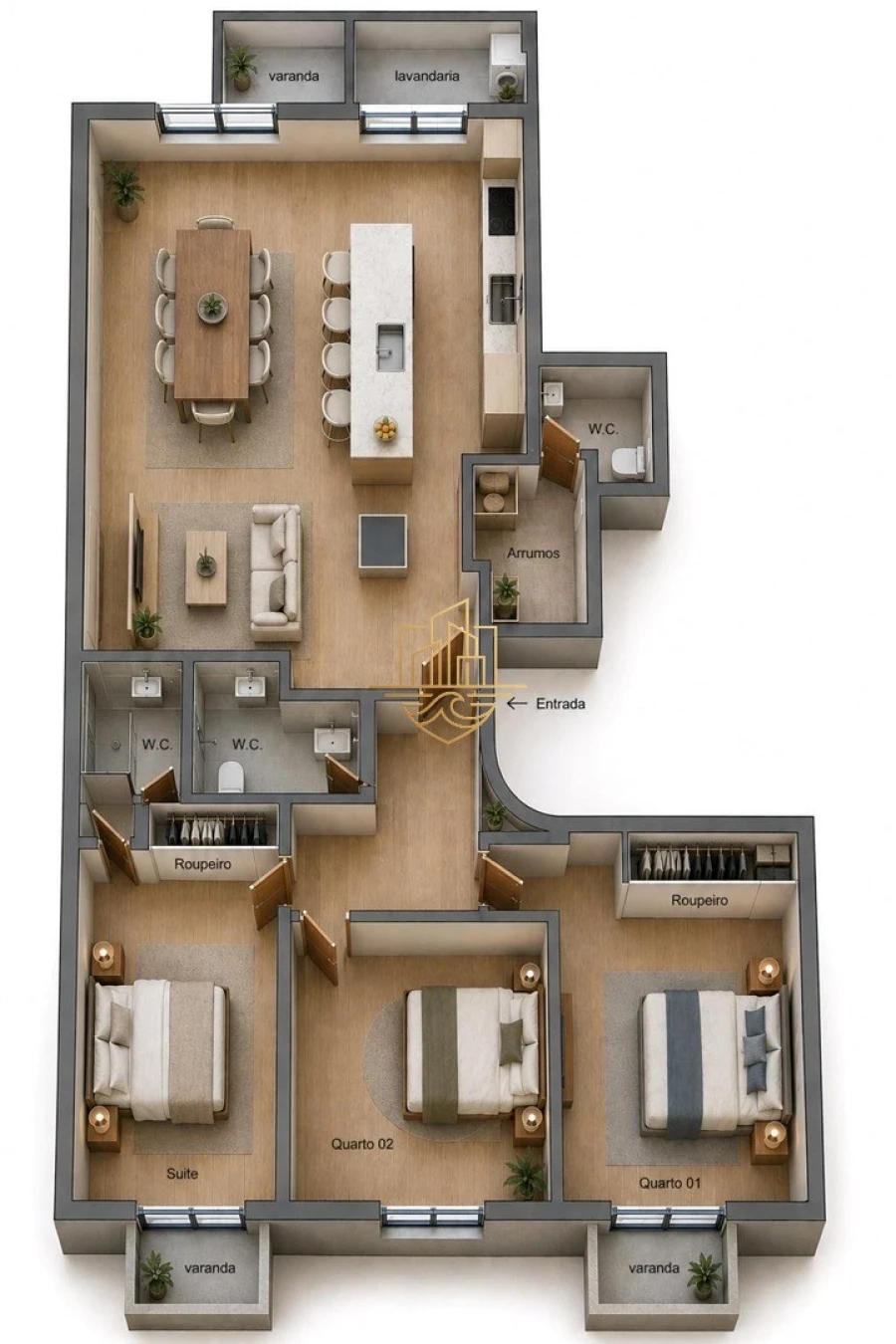 Apartamento T3 para Venda em Ramalde Planta 4