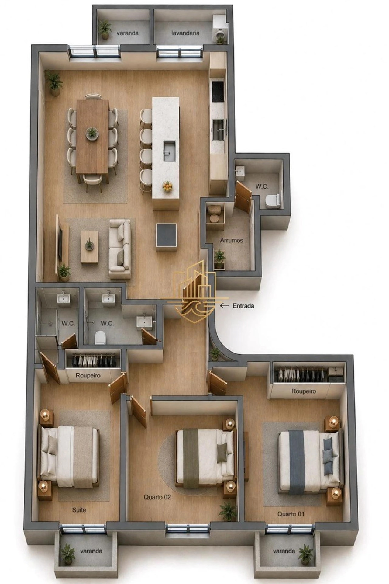 Apartamento T3 para Venda em Ramalde Planta 4