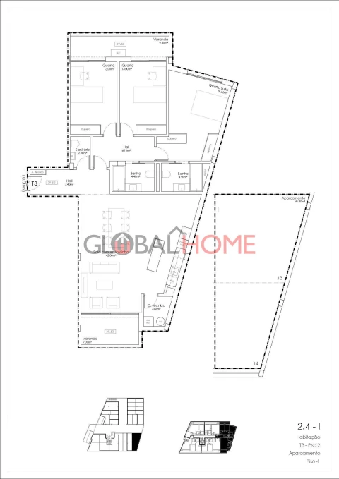 Apartamento T3 para Venda em Gulpilhares e Valadares