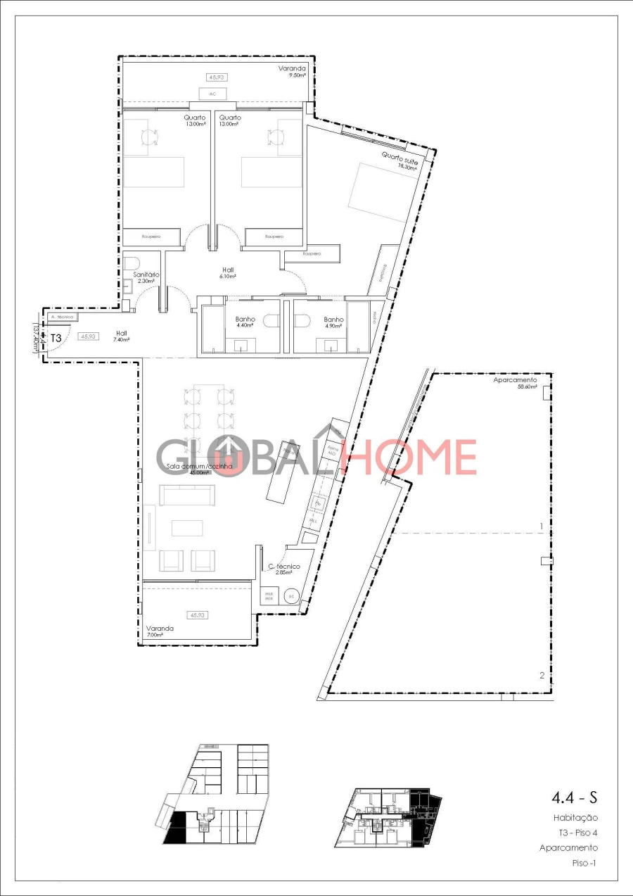 Apartamento T3 para Venda em Gulpilhares e Valadares Foto 14