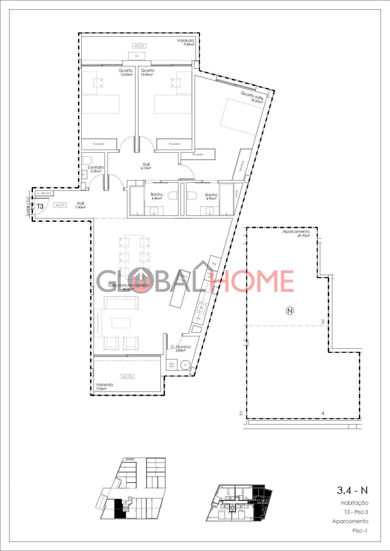 Apartamento T3 para Venda em Gulpilhares e Valadares Foto 15