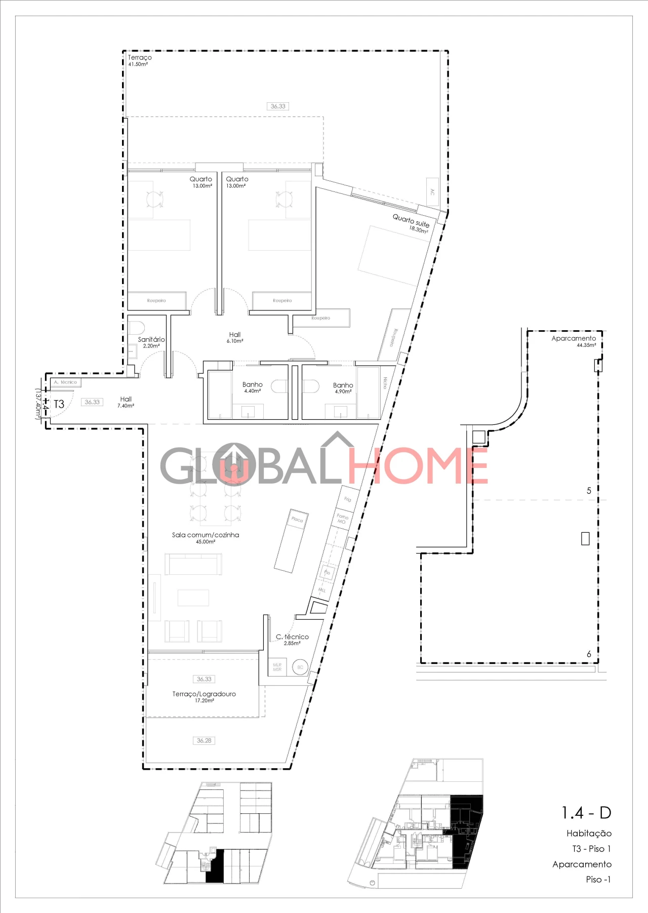 Apartamento T3 para Venda em Gulpilhares e Valadares Foto 17