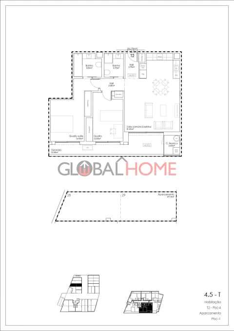 Apartamento T2 para Venda em Gulpilhares e Valadares