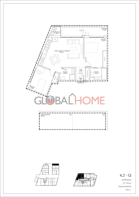 Apartamento T2 para Venda em Gulpilhares e Valadares