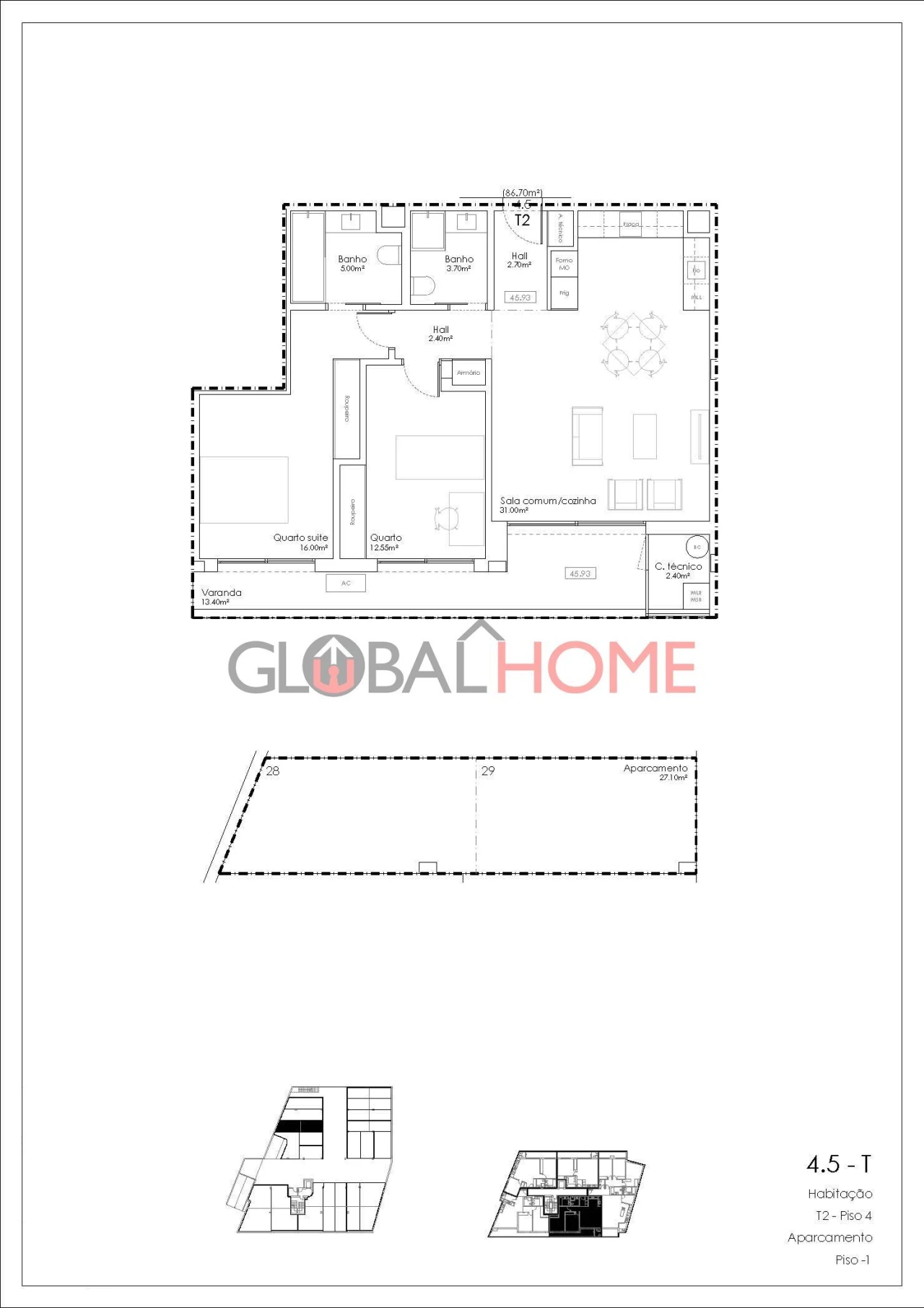 Apartamento T2 para Venda em Gulpilhares e Valadares Foto 19