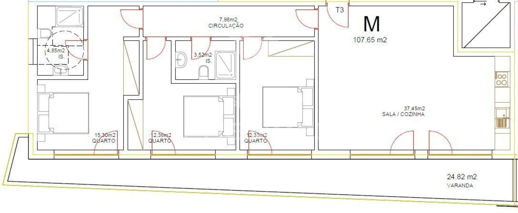 Apartamento T3 para Venda em Tondela e Nandufe Foto 6