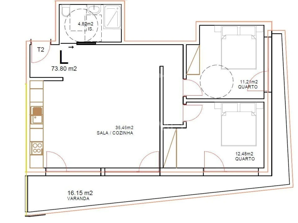 Apartamento T2 para Venda em Tondela e Nandufe Foto 5