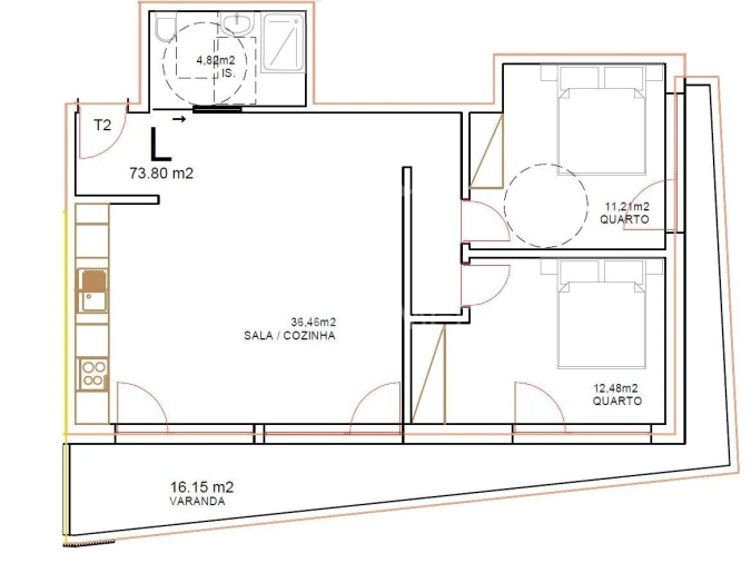 Apartamento T2 para Venda em Tondela e Nandufe Foto 5