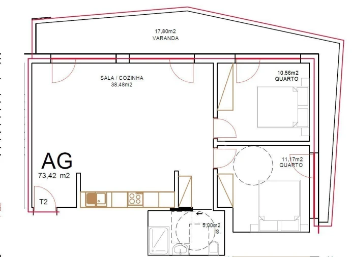 Apartamento T2 para Venda em Tondela e Nandufe Foto 6