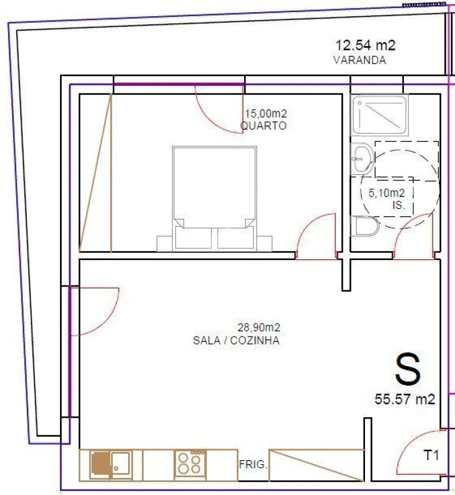 Apartamento T1 para Venda em Tondela e Nandufe Foto 4