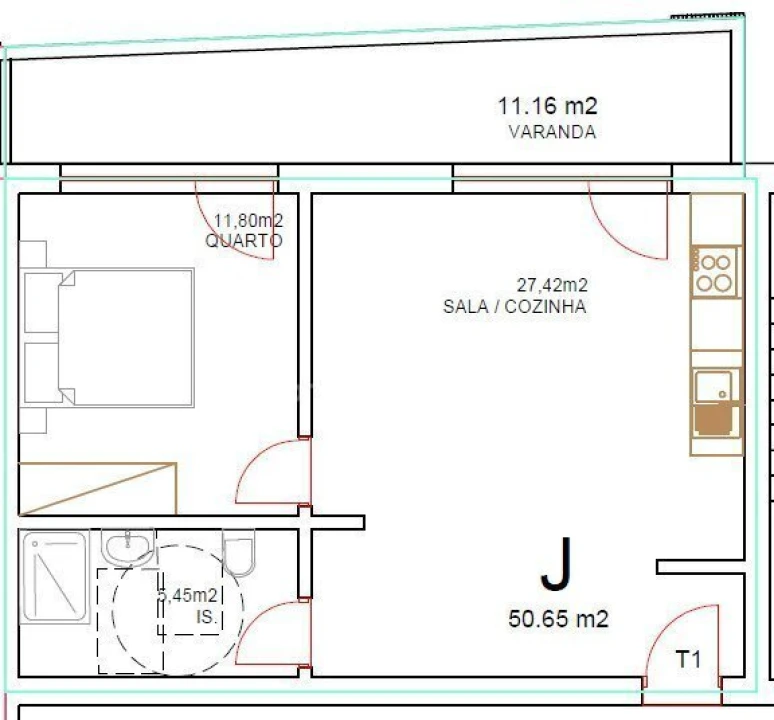 Apartamento T1 para Venda em Tondela e Nandufe Foto 4