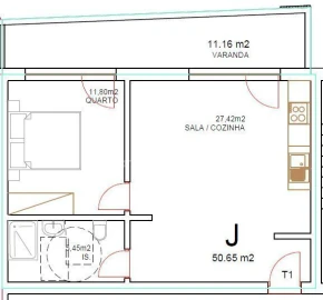 Apartamento T1 para Venda em Tondela e Nandufe