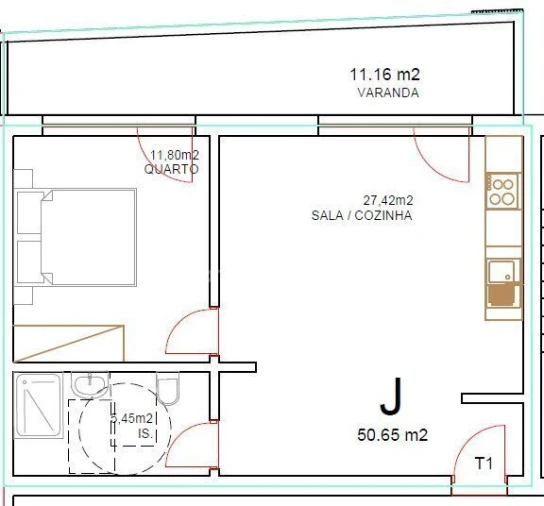 Apartamento T1 para Venda em Tondela e Nandufe Foto 4