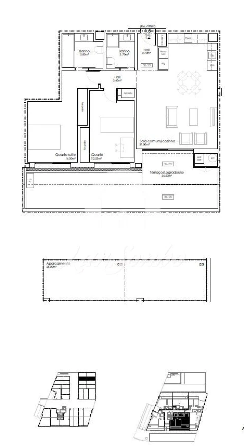 Apartamento T2 para Venda em Gulpilhares e Valadares
