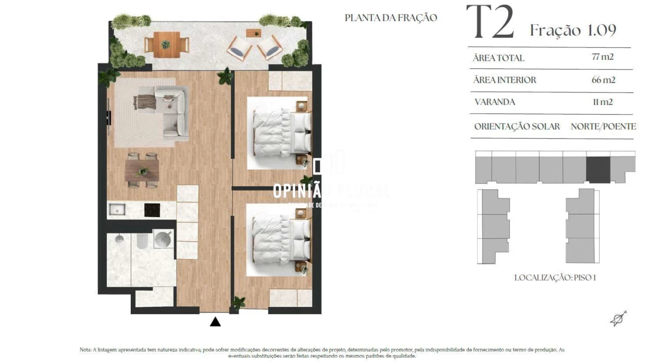 Apartamento T2 para Venda em Vilar de Andorinho Foto 8