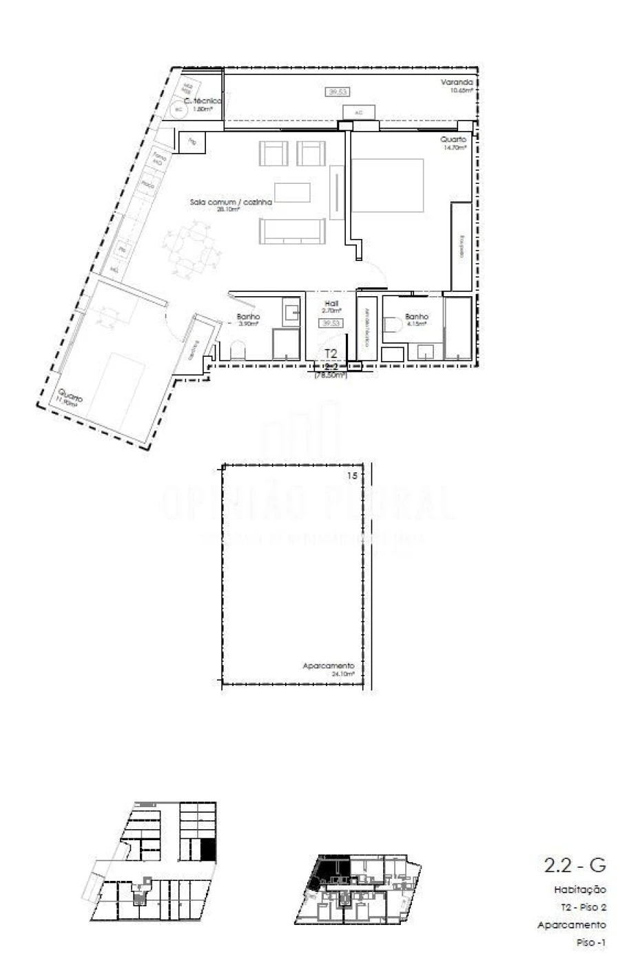 Apartamento T2 para Venda em Gulpilhares e Valadares Foto 14
